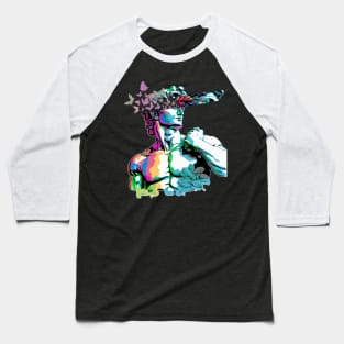 Statue of David with Butterflies Baseball T-Shirt